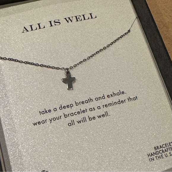 Dogeared - “All is well” Bracelet Silver NIB - Picture 2 of 3